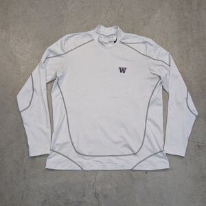 Nike Golf UW Washington Men's L White Dri-FIT Pull Over Shirt